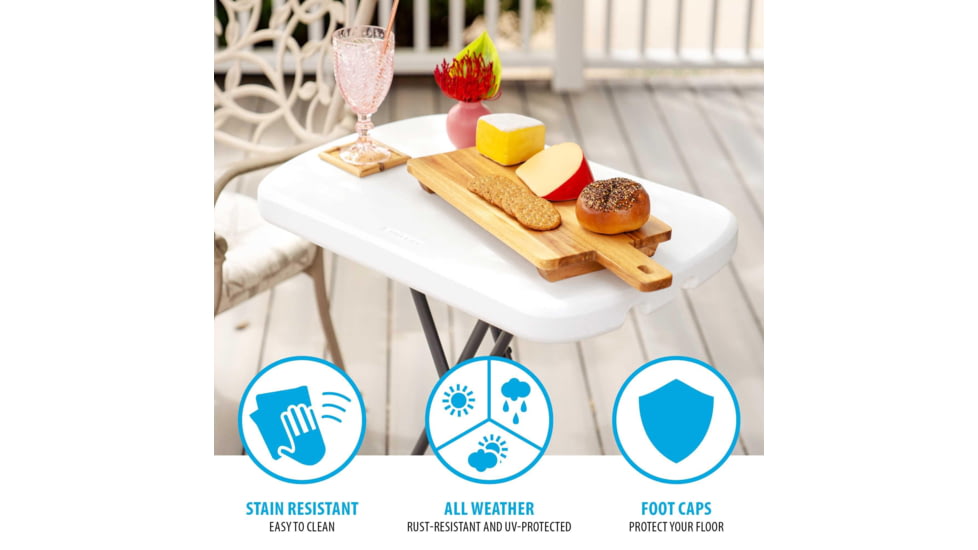 Lifetime Products Light Commercial 26-Inch Personal Table, White, 80251