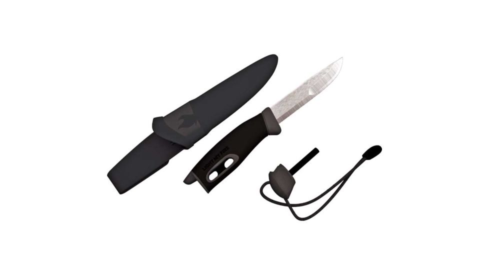 Swedish FireKnife with intergrated Swedish Firesteel - Black