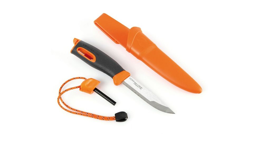 Swedish FireKnife with Intergrated Swedish Firesteel-Orange