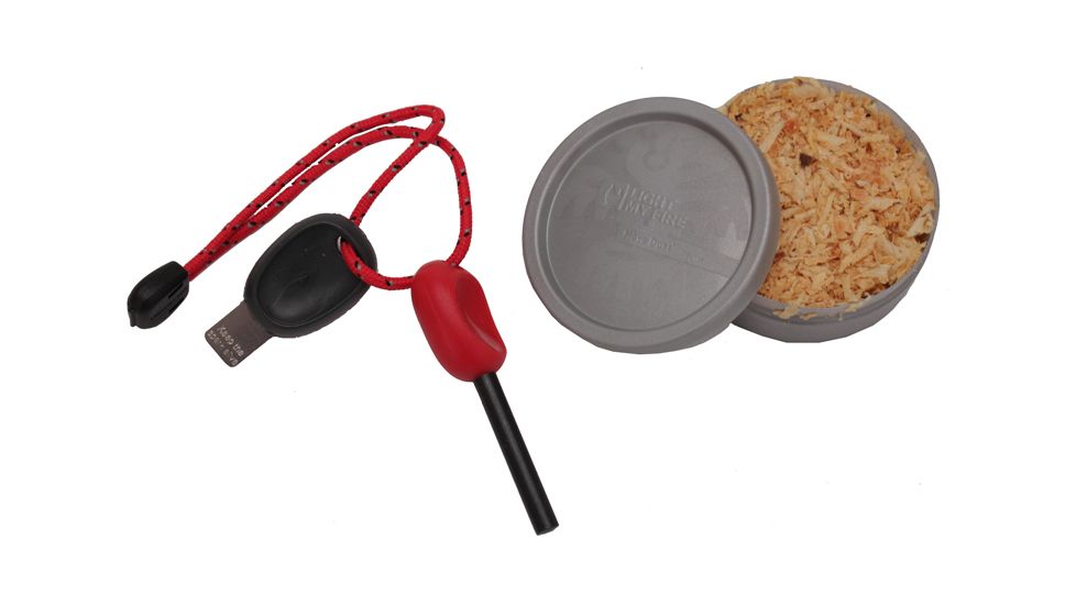 Light My Fire Swedish Firesteel Fire Starter, Scout-Tinder Dust Combo, Red 172576