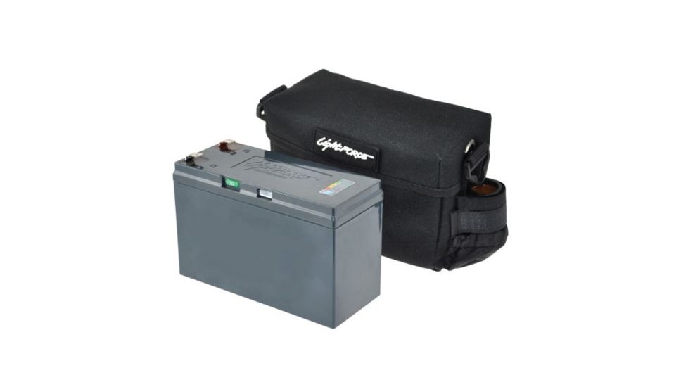 Lightforce Performance Lighting LiFePO4 12.8V 6Ah Battery Carry Bag and Mains Charger, Box Pack, Black, Medium CBLP6