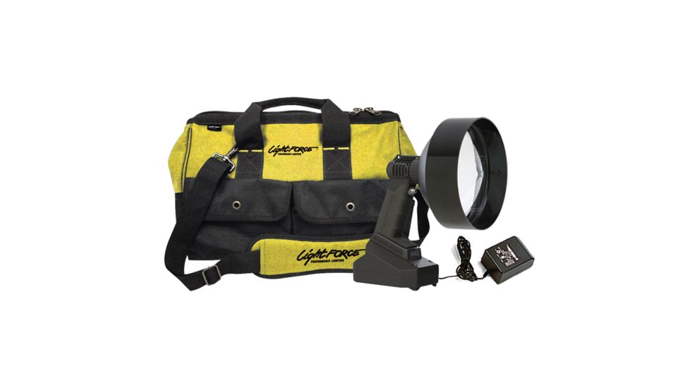 Lightforce Performance Lighting 170 Enforcer Pack with battery charger bag and waterproof carry bag, Yellow/Black ENFPACK170
