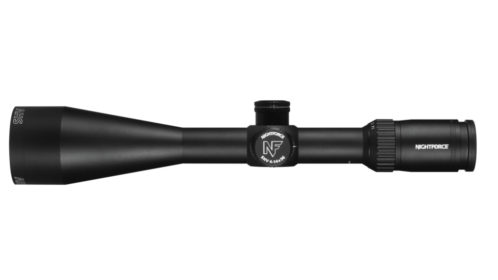 NightForce SHV 4-14x56mm .250MOA Rifle Scope, Forceplex Reticle, Center Only Illumination, Black, Full-Size, C585