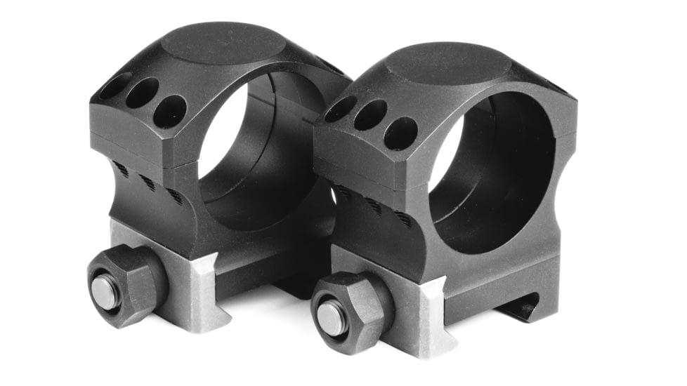 NightForce ULTRALITE 30mm Titanium/Alloy Ring Set, Intermediate, 1.265, 6 Screw, Black, Full-Size, A267