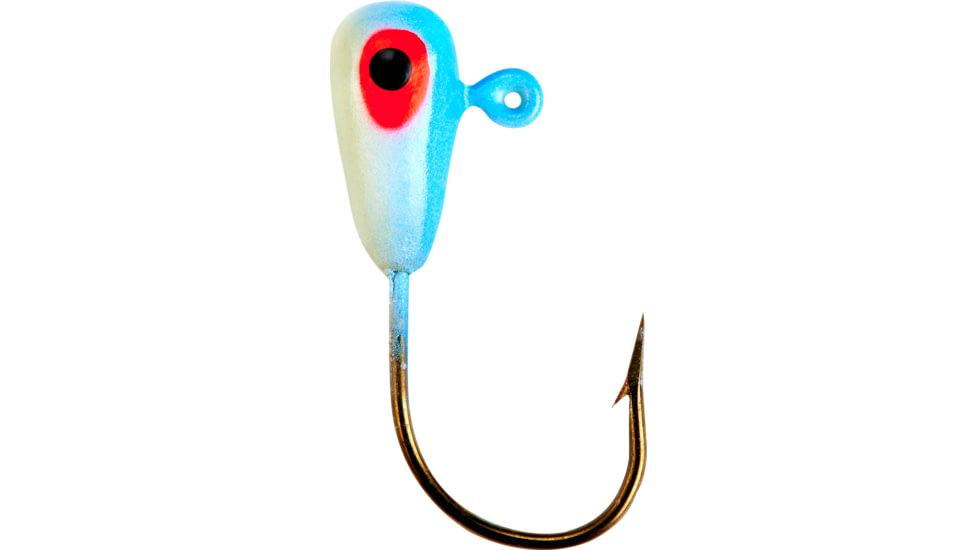 Lindy Live Bait Jig, Blue Glow, 1/8oz, 7 per Pack, LLBJ338