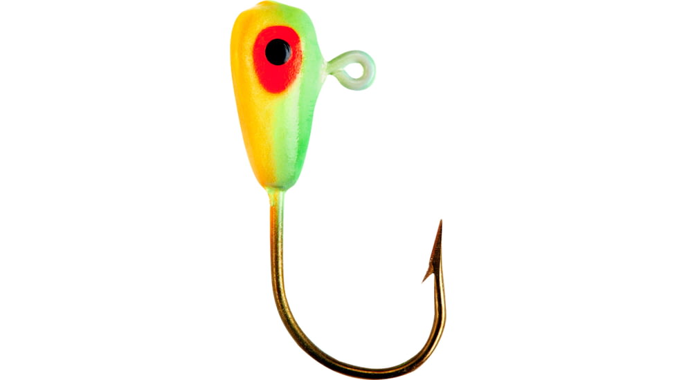 Lindy Live Bait Jig, Glow Perch, 1/8oz, 7 per Pack, LLBJ343