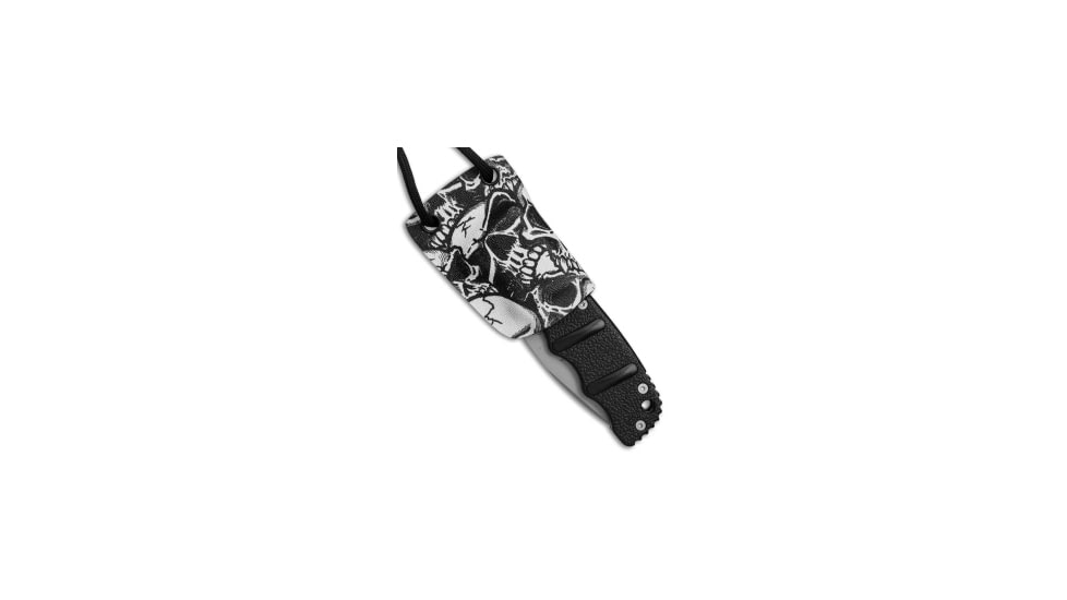 Linos Kydex Skull Sheath for Boker Kalashnikov, Black/White Handle, Black/White, 3 inch, BHQ-80739