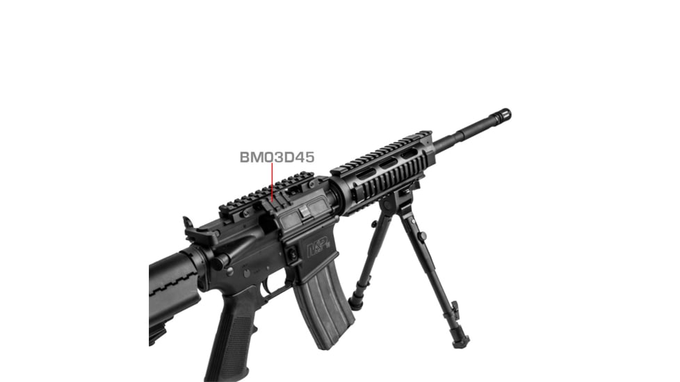 Lion Gears 45 Degree Angle Mount, 1.37in, 3 Slots, Black, Short, LG-BM03D45