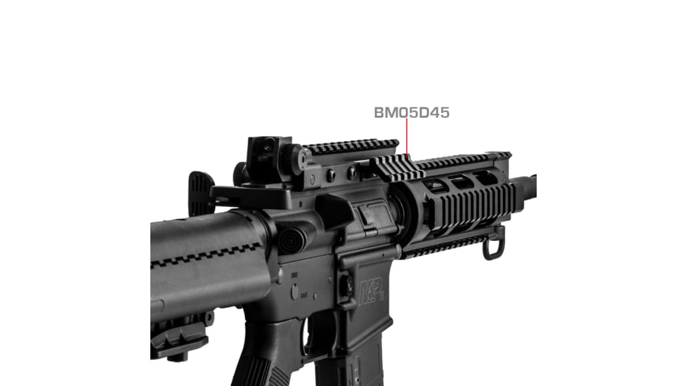 Lion Gears 45 Degree Angle Mount, 2.16in, 5 Slots, Black, Short, LG-BM05D45