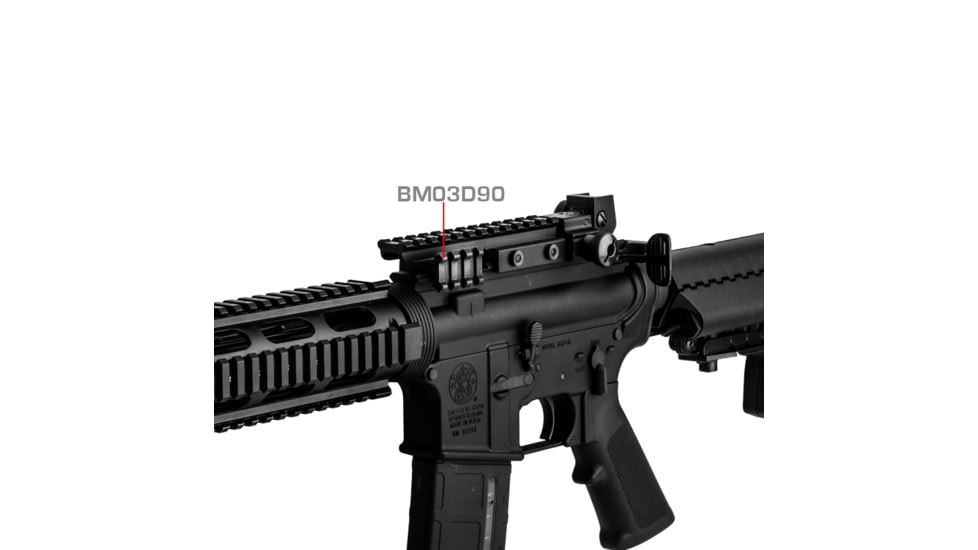 Lion Gears 90 Degree Angle Mount, 1.37in, 3 Slots, Black, Short, LG-BM03D90