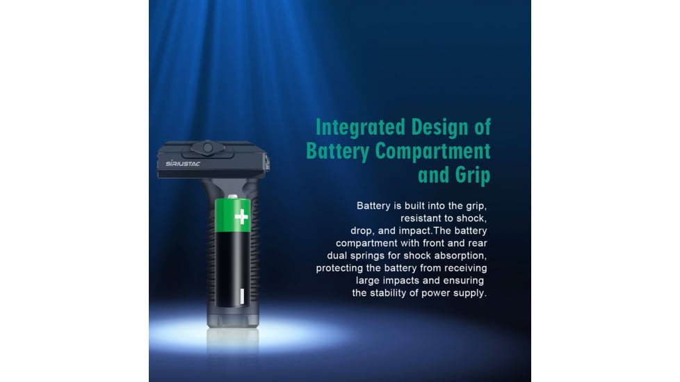 Lion Gears Compact Foregrip w/ 2000 Lumen Flashlight / Green Laser Combo