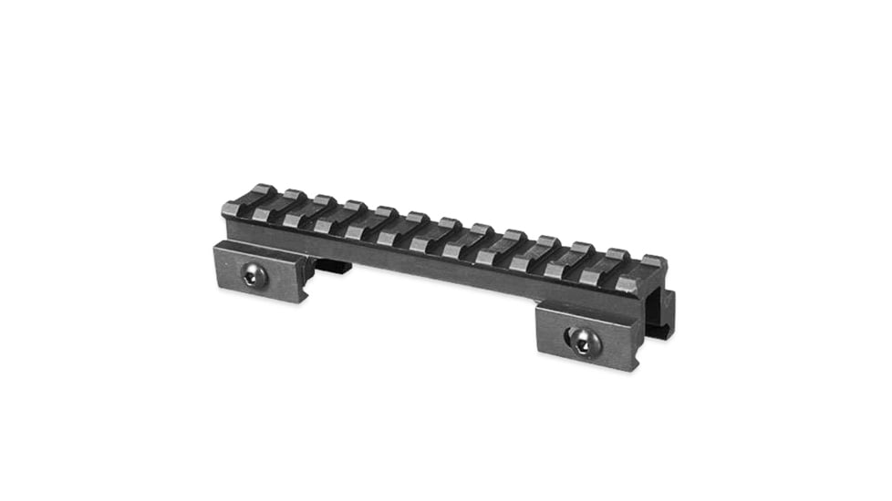 Lion Gears Riser Mount, 0.75in Riser, 5in Long with 12 Slots, Black, Medium, LG-BM1207