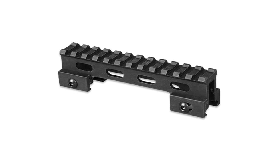Lion Gears Riser Mount, 1in Riser, 5in Long with 12 Slots, Black, Medium, LG-BM1210
