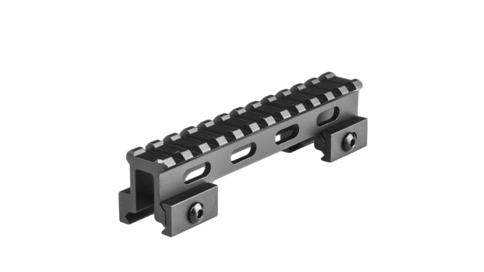Lion Gears Riser Mount, 1in Riser, 5in Long with 12 Slots, Black, Medium, LG-BM1210