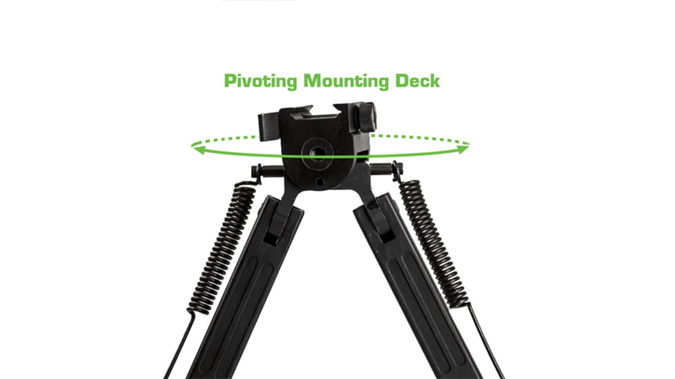 Lion Gears Scout-Pod Cuboid Tactical Spring-Lock Folding Bi-pods with Integrated Picatinny/Weaver Mounting Deck, 8.5in - 12.5in, LG-SP-SC08