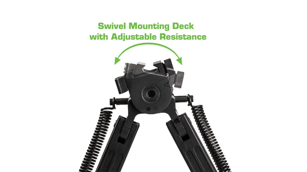 Lion Gears Scout-Pod Cuboid Tactical Spring-Lock Folding Bi-pods with Integrated Picatinny/Weaver Mounting Deck, 8.5in - 12.5in, LG-SP-SC08