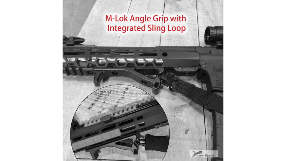 Lion Gears SG-MLD30 Foregrip, M-LOK, Angled, Black, SG-MLD30