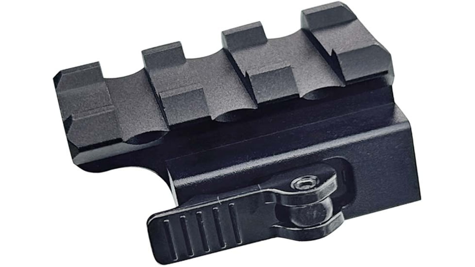 Lion Gears Tactical Picatinny 0.5 3-Slot Quick Release Riser Mount, 1.45in Long, Black, Low, BM0305QR