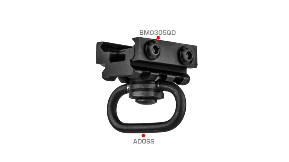 Lion Gears Tactical Picatinny .5in Riser, 1.45in Long with 3 Slots, Built-in Swivel Mounting Base, LG-BM0305QD