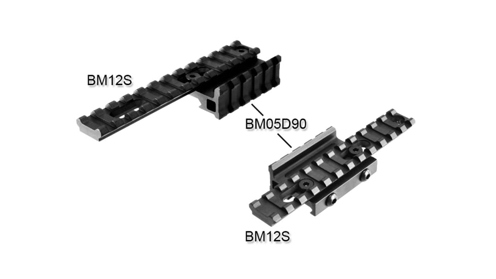 Lion Gears Tactical Picatinny Rail, 5in Long with 12 Slots, LG-BM12S