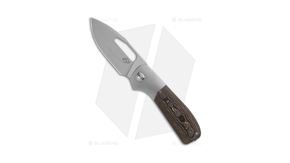 Liong Mah Designs Field Duty Folding Knife, 3.50in, CPM S90V Stainless Steel, Drop Point Blade, Carbon Fiber, Black/Gold Handle, Black/Gold/Gray, 8.23 inch, BHQ-182941