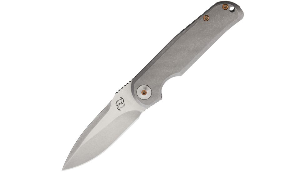 Liong Mah Designs Slim Daily Carry Folding Knife,3.75in,S35VN Steel,Standard Edge,Drop Point,Stonewash and Satin, Handle LMDSDC