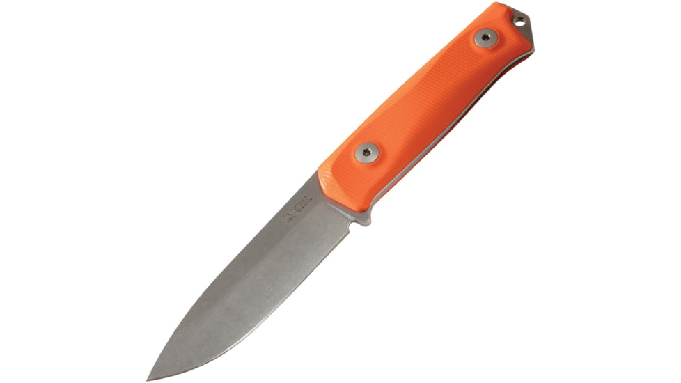 Lionsteel B41 Bushcraft Orange G10 Knife, 4.13 stonewash finish Sleipner tool steel blade, Orange G10 handle, B41 GOR