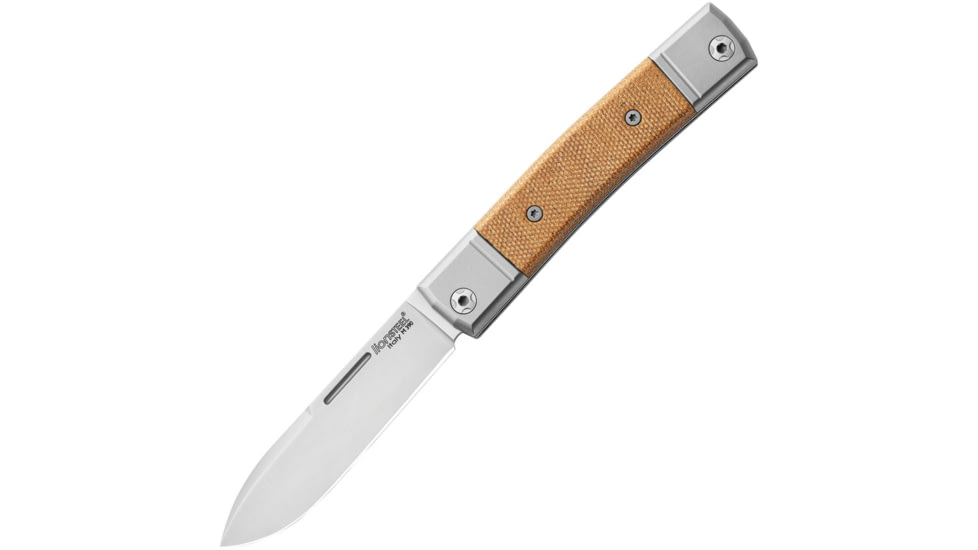 Lionsteel BestMan BM2 Slip Joint Folding Knife, Natural canvas micarta handle, BM2 CVN