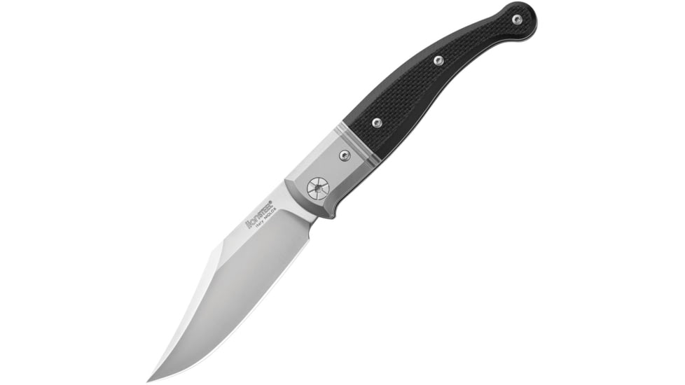 Lionsteel Gitano Slip Joint Black G10 Folding Knife, 3.25 satin finish Niolox tool steel clip point bl, Black G10 handle, GT01 GBK