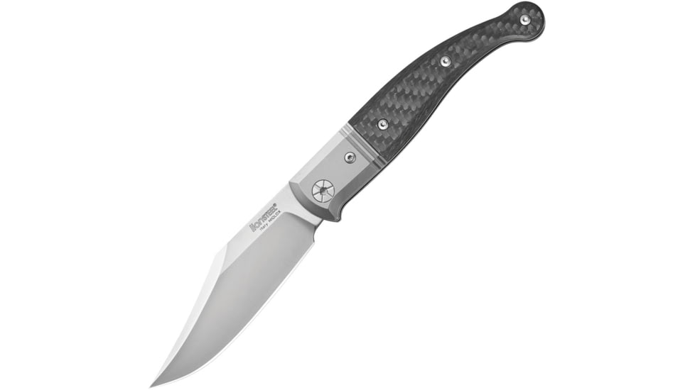 Lionsteel Gitano Slip Joint Carbon Fiber Folding Knife, 3.25 satin finish Niolox tool steel clip point bl, Carbon fiber handle, GT01 CF