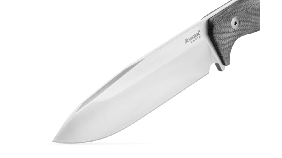 Lionsteel T6 Fixed Blade Knife, 5.83in, CPM 3V, Drop Point Blade, Black Micarta, T6 3V CVB