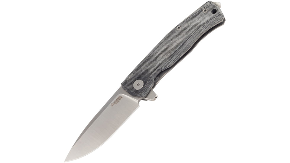 Lionsteel Myto Framelock Folding Knife, Black, Black micarta handle with titanium back handle, MT01 CVB
