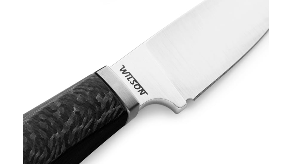 Lionsteel Willy Fixed Blade Knife, 3.1in, M390 Steel, Drop Point, Carbon Fiber/Ti Handle, Carbon Fiber, WL1 CF