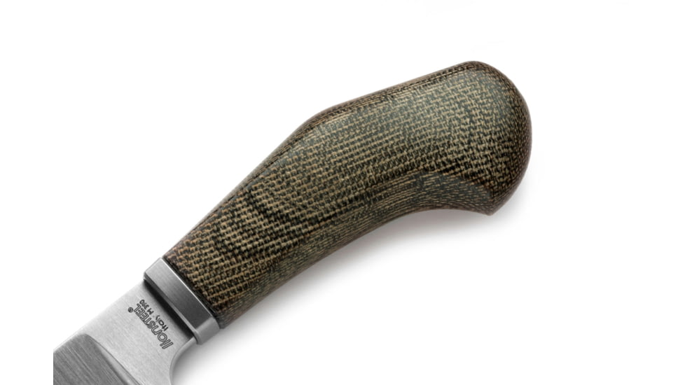 Lionsteel Willy Fixed Blade Knife, 3.1in, M390 Steel, Drop Point, Micarta/Ti Handle, Green Canvas, WL1 CVG