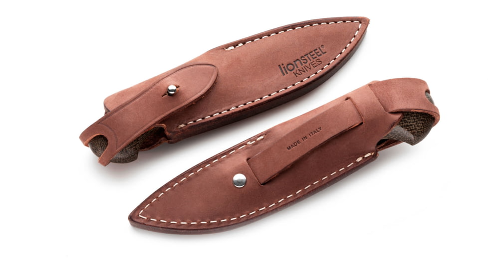 Lionsteel Willy Fixed Blade Knife, 3.1in, M390 Steel, Drop Point, Micarta/Ti Handle, Green Canvas, WL1 CVG