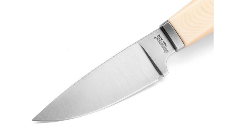 Lionsteel Willy Fixed Blade Knife, 3.1in, M390 Steel, Drop Point, Micarta/Ti Handle, Ivory, WL1 MW