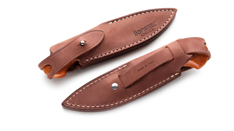 Lionsteel Willy Fixed Blade Knife, 3.1in, M390 Steel, Drop Point, Micarta/Ti Handle, Natural, WL1 CVN