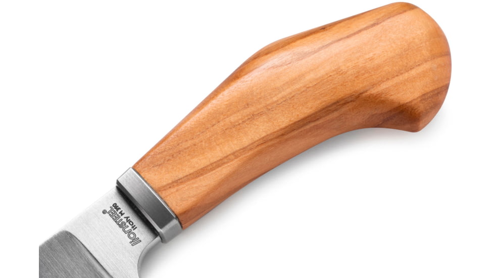 Lionsteel Willy Fixed Blade Knife, 3.1in, M390 Steel, Drop Point, Olive Wood Handle, Olive, WL1 UL