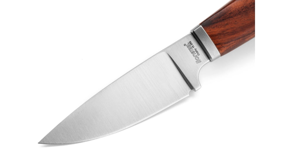 Lionsteel Willy Fixed Blade Knife, 3.1in, M390 Steel, Drop Point, Santos Wood Handle, Santos, WL1 ST
