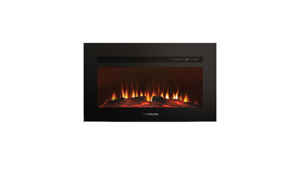 Lippert 672486 Built-In Electric Fireplace With Wood Platform - 34, Black, 34in, FF34SW15A-BL