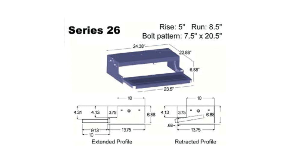 Lippert Kwikee Series 26 Single RV Step, 3711363