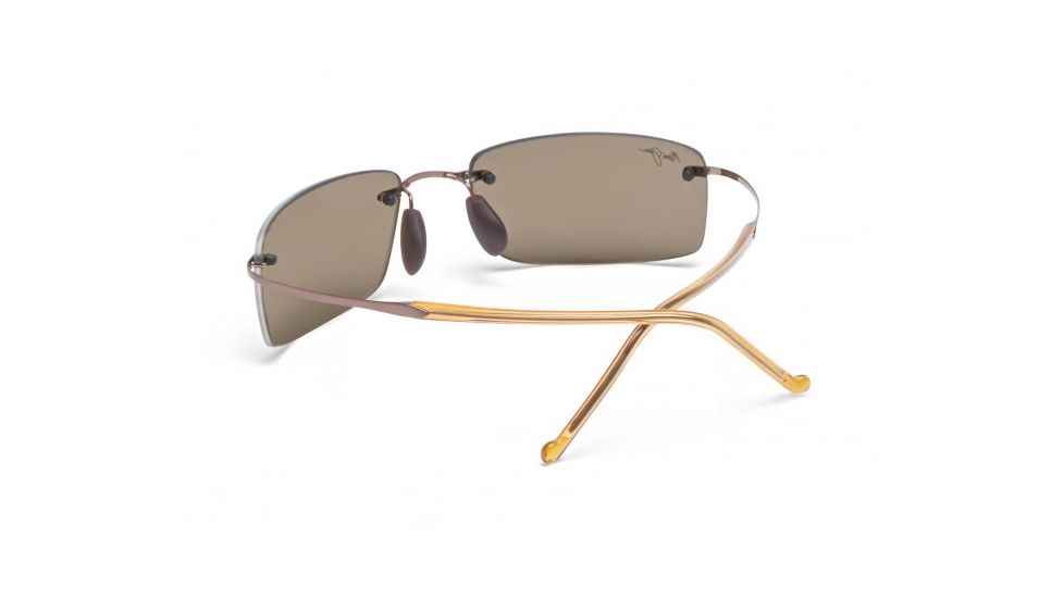 Maui Jim Little Beach Sunglasses w/ Amber Frame and HCL Bronze Lenses - H515-21, Back View