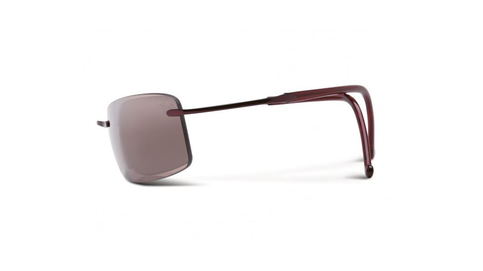 Maui Jim Little Beach Sunglasses w/ Burgundy Frame and Maui Rose Lenses - R515-07, Side View