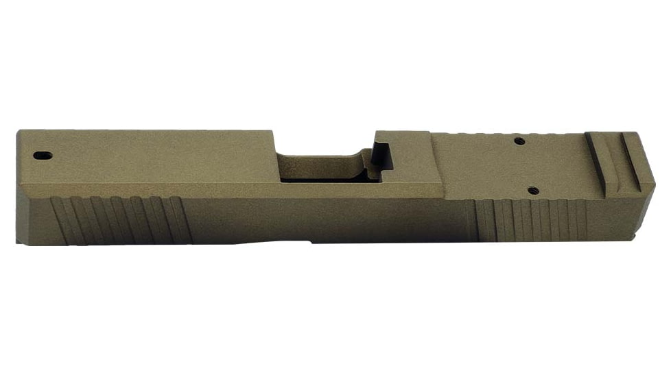 Live Free Armory LF19 Chamfered Series Pistol Slide w/ No RMR Optic Cut, Glock 19, Burnt Bronze, G319CH411192F