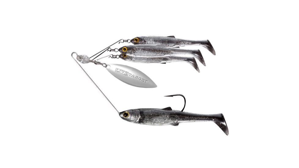 Live Target BaitBall SM SRS,MSV,Smk/Silver,3/0,3/8oz MNSR11SM850