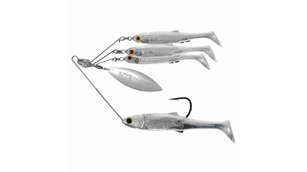 Live Target BB MED SRS,MSV,Pearl White/Slvr,4/0,3/8oz MNSR11MD855