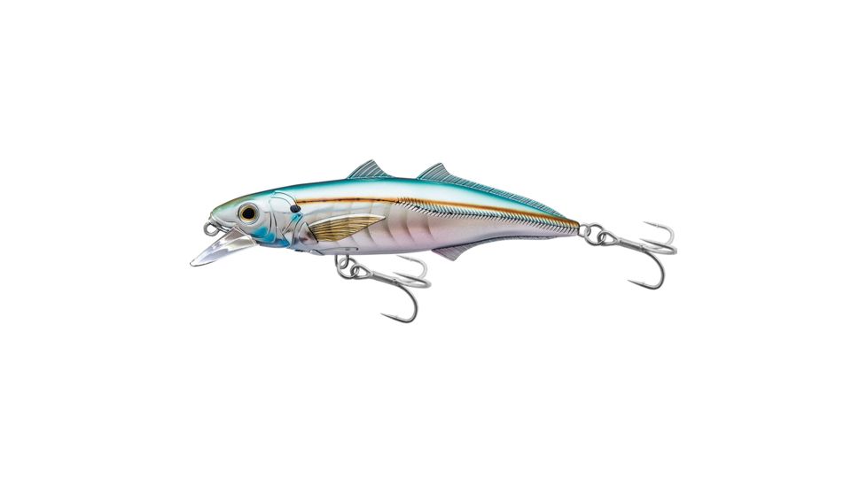 Live Target Cigar Minnow Jrkbait,SD,pearl/aqua2/0 CMJ152S960
