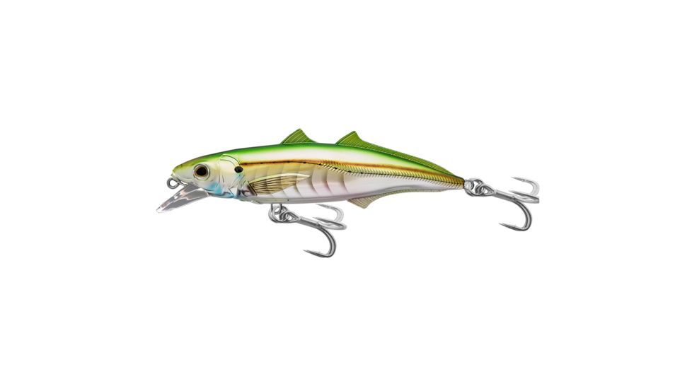 Live Target Cigar Minnow Jrkbait,SD,pearl/Grn1/0 CMJ115S963