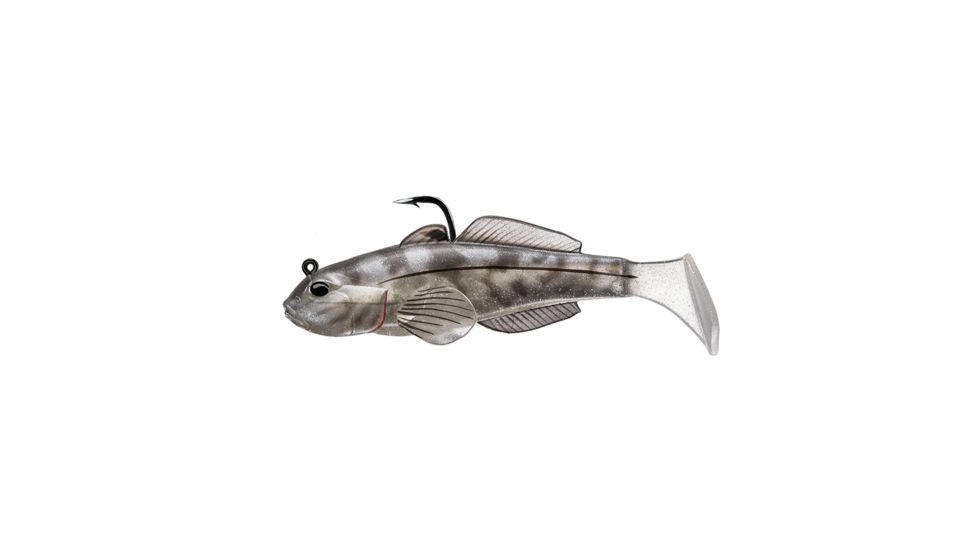 Live Target Goby soft plastic,medium sink,smoke1/0 GOB80PT603