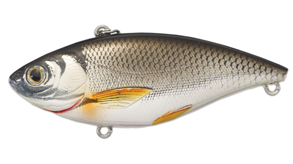 Live Target Livetarget Golden Shiner Lipless Rattlebait, Sinking, Silver/Black, 2 7/8in, 1/2oz, #6 Hook, GS70SK202